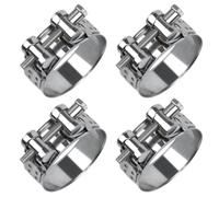 ilauke Lot de 4 colliers de serrage à boulons articulés en acier inoxydable, 52-55 mm, largeur de bande 22 mm, colliers de serrage pour piscine, lave-linge, tuyau à essence, étang et jardin