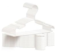 ilauke Lot de 54 Cintres Bébé Écologiques en Paille de Blé - Porte-Vêtements Minces Anti-Glisse, Gain de Place pour Placard Enfant et Chambre Bébé (Blanc)