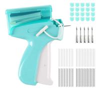 ilauke Pistolet d'étiquetage Flexible à Clip pour vêtements, Fixation Rapide de vêtements, avec 5 Aiguilles, 3000 Aiguilles en Plastique, Pistolet à Micro-Couture, Bleu