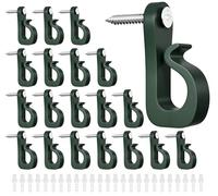ilauke Q Hanger, Lot de 20 crochets à vis avec vis, 35 x 29 mm, Q Hanger en alliage de zinc, crochets d'éclairage de Noël pour l'intérieur et l'extérieur, maison, jardin, lumières extérieures, Nouvel