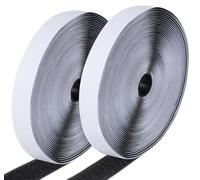 ilauke Scratch Autocollant Double Face Extra Forte Noir 15M x 20mm | Bandes Hook & Loop Auto-Adhésives, Réutilisables, pour Tapis, Rideaux, Moustiquaires, Rangements et Bien Plus Encore