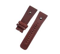 ILAZI Bracelet de montre classique en cuir véritable avec rivets pour montre Seven Friday Noir Marron Boucle ardillon 28 mm, 28mm