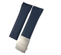 ILAZI Bracelet de montre en caoutchouc, 21mm 22mm, remplacement pour MIDO M026 Ocean Star HydroConquest, bracelet de montre de Sport étanche(Blue silver clasp2,21mm)