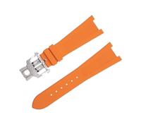 ILAZI FKM - bracelets de montre en caoutchouc fluoré, accessoires pour bracelet Patek Philippe pour bracelet de montre Nautilus 5711/5712, Interface originale(Orange2)