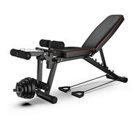 ilbcavne Bancs Musculation Pliable, Banc Haltérophilie, Multifonction Banc Incliné Gymnastique à Domicile pour Exercices D'haltères, Jusqu'à 200 Kg(Noir)