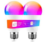 iLC Ampoule Connectée Alexa 12W E27, Compatible avec Alexa (appareils Echo requis), Ampoule LED E27 Multicolore + CCT 2700K-6000K, Commande Vocale (2 Pack)