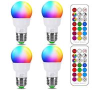 iLC Ampoule Couleur LED, Équivalent 40W, E27 Telecommande Blanc Chaud (2700K) Changement de couleur Ampoule 5W