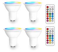 iLC Ampoule Led MR16 GU10 RGB Spot Culot led Changementde Couleur, Ampoules Led RGBW Dimmable Blanc chaud (2700K)