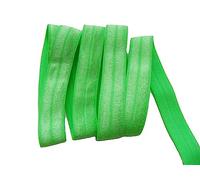 ILC MERCERIE PARADIS Biais Uni ÉLASTIQUE Stretch PRE-Plie Vert ANIS 15 mm Au mètre(Plusieurs Couleurs au Choix) (Vert anis)
