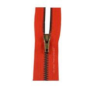 ILC MERCERIE PARADIS Fermeture Éclair Ouvrable Métallique Noir et Plusieurs Couleurs au Choix Maille Laiton (de 50 à 80 cm) (Rouge, 75 cm)
