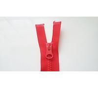 ILC MERCERIE PARADIS Fermetures Éclair Plusieurs Couleurs et Tailles au Choix - Maille 4 mm - A Glissière Plastique Ouvrable Séparable - Largeur 2,7 cm. (Rouge, 48 cm)