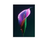 Ilcargoa Poster de lys lumineux sur toile pour décoration murale de bureau, maison, cadeau 30 x 45 cm