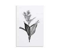 Ilcargoa Poster floral vintage gravé sur toile art peinture bureau maison décoration murale cadeaux 30 x 45 cm
