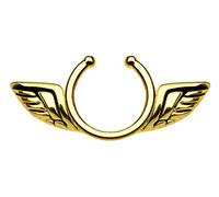 ile aux piercings Faux Piercing Couleur Dore Teton Aile d Ange Bijoux sans percage Sein Poitrine Mamelon