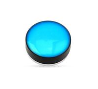 ile aux piercings Faux Piercing d Oreille Boucle Lobe magnetique Fluo ecarteur Plug Couleur Bleu Brillant dans Le Noir Fluorescent Pas percé Clips