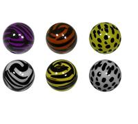ile aux piercings LOT DE 12 Accesoire piercing leopard zebre petit point ball bille de couleur filetage 1.6mm boule 6mm langue