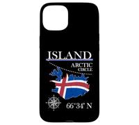 Ile - Cercle Arctique - Drapeau Islande du Nord Polaire Coque pour iPhone 15 Plus