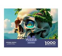 île crâne Paysage 1000 Pièces Puzzle pour Adultes Jeux De Défi Familial Divertissement Apaisant Cultiver l'esprit D'équipe pour Hommes, Femmes, Seniors 70x50cm/1000pcs