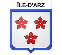 Île-d'Arz 56 ville sticker blason écusson autocollant adhésif - Taille : 4 cm