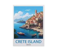 Île de Crète, Grèce，Puzzle 1000 Pièces, Convient pour Adultes Et Enfants Puzzle À Partir De 8 Ans ， Jeu D'adresse pour La Famille（75x50cm）-P23