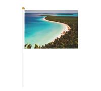 Île de Cuba Bâton de drapeau portable imprimé à la main pour décoration d'événements, utilisation polyvalente, activités de groupe