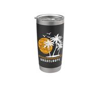 Ile de Guadeloupe, souvenir de vacances dans les Caraïbes Gobelet isotherme en acier inoxydable double paroi