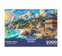 Île de Jeju Puzzle 1000 Piece pour Adultes Enfant, Puzzle Jeu Éducatif Défi Jouet Jeu D'adresse pour Toute La Famille 38x26cm/1000pcs
