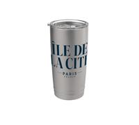 Île de la Cité Paris France Imprimé Marine Gobelet isotherme en acier inoxydable double paroi