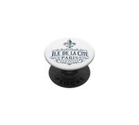 Île de la Cité Paris France Ornée Fleur de Lis Marine PopSockets PopGrip Adhésif