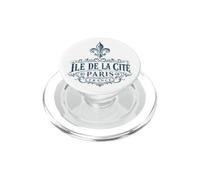 Île de la Cité Paris France Ornée Fleur de Lis Marine PopSockets PopGrip pour MagSafe