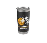Île de la Jamaïque, souvenirs de vacances aux Caraïbes Gobelet isotherme en acier inoxydable double paroi