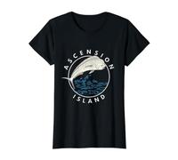 Île de l'Ascension T-Shirt Graphique avec Valeur, Femme, Noir, XS