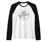 Île de Lesvos en Grèce Souvenir de Vacances Vintage rétro Manche Raglan