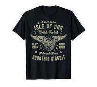 Ile de Man Courses de motos Roue ailée Vélo Manx Vintage T-Shirt