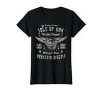 Ile de Man Courses de Motos Roue ailée Vélo Manx Vintage T-Shirt Graphique avec Valeur