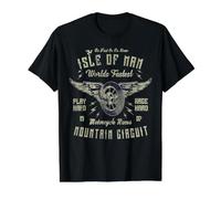 Ile de Man Courses de Motos Roue ailée Vélo Manx Vintage T-Shirt Graphique avec Valeur