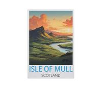 Île de Mull, Écosse，Puzzle 1000 Pièces, Puzzles en Bois, Jouets Éducatifs pour Enfants Adultes Cadeau d'anniversaire（75x50cm）-AL27