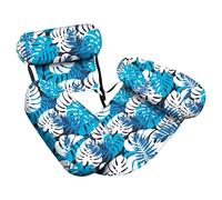 Île de natation gonflable - Matelas gonflable avec dossier - Chaise longue de natation avec dossier pour le plaisir de baignade au bord du lac, de la rivière et de la piscine