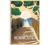 Ile De Noirmoutier Art Imprimer Vintage Rétro Mur Art Toile Affiche Accueil Décoration Chambre Décoration Sans cadre 40x60cm