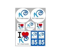 Ile de Noirmoutier - KIT 8 pièces - Autocollant/Sticker