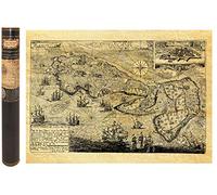 Ile de Re en 1684 Carte Marine 58,5 Cm X 42 Cm
