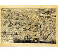 Ile de re en 1684 carte marine a plat - A plat - Collectif - Antica - Atlas / carte