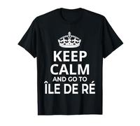 Ile De Re Souvenirs / « Keep Calm and Go to Île de Ré ! » T-Shirt Graphique avec Valeur