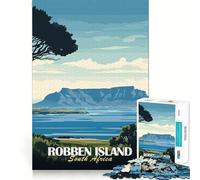 Île de Robben, Afrique du Sud Puzzle de 1000 pièces pour Adolescents, Jeu de logique Stimulant, Divertissement d'intérieur, Bords de qualité supérieure, Cadeau mémorable (50x75cm)