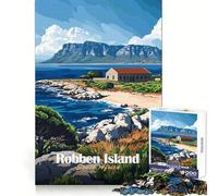 Île de Robben, Afrique du Sud Puzzle de 1000 pièces pour Adolescents Jeu de réflexion Stimulant et Amusant Découpe précise Cadeau Festif (50x75cm)