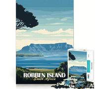 Île de Robben, Afrique du Sud Puzzle de 1000 pièces pour Adultes Améliore la mémoire Divertissement paisible Bords Nets pour Les fêtes (38x52cm)