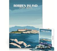 Île de Robben, Afrique du Sud Puzzle de 1000 pièces pour Adultes et Adolescents À Construire Lentement, à apprécier Découpe précise Pièce de Collection Artistique (50x75cm)
