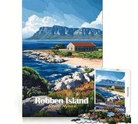 Île de Robben, Afrique du Sud Puzzle de 1000 pièces pour Adultes Stimule la mémoire, apaise l'esprit, Design, Assemblage, Cadeau créatif (38x26cm)