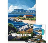 Île de Robben, Afrique du Sud Puzzle de 1000 pièces pour Adultes Stimule la mémoire, apaise l'esprit, Design, Assemblage, Cadeau créatif (38x26cm)