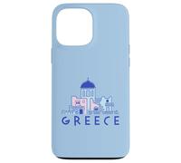 Île de Santorin Grèce Églises orthodoxes grecques minimalistes Coque pour iPhone 13 Pro Max